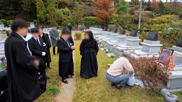남양주 모란공원묘원에서 진행한 안치